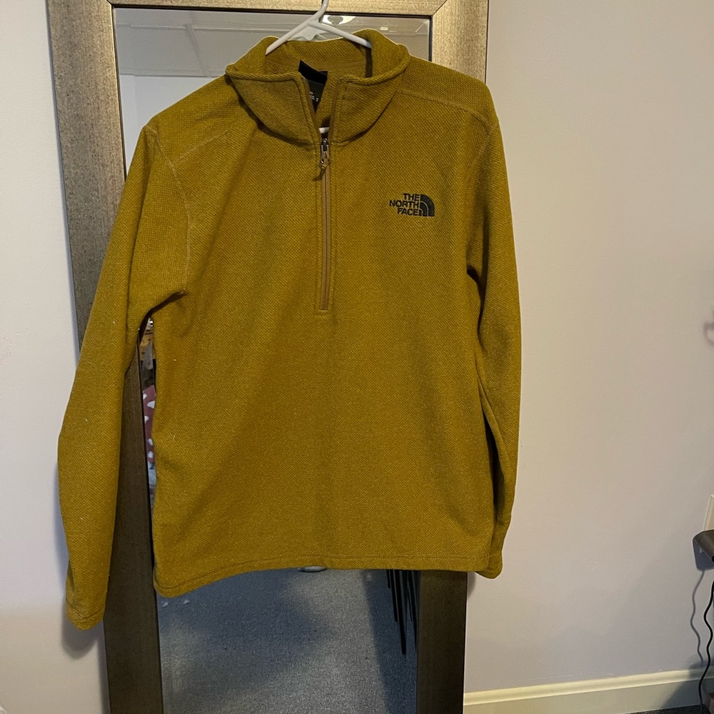Olive green The North Face half zip MENS